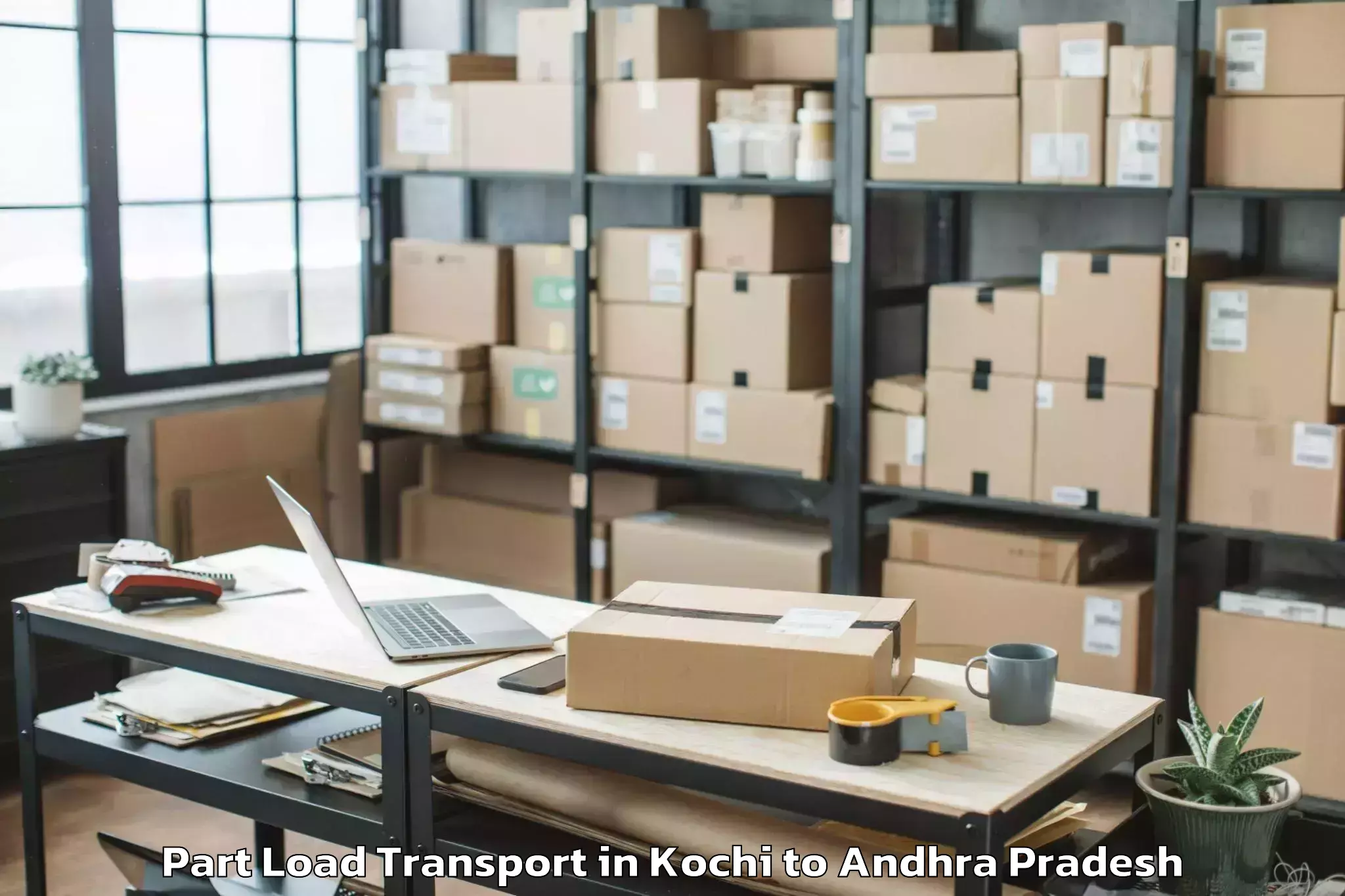 Affordable Kochi to Challapalle Part Load Transport